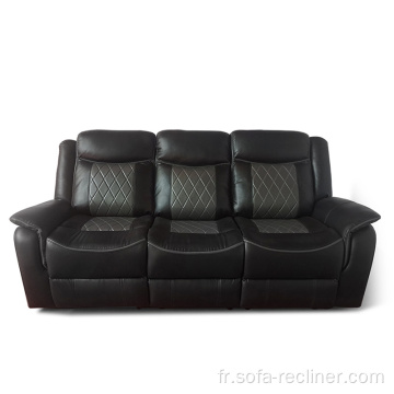 Nouveau canapé en cuir sectionnel inclinable de meubles